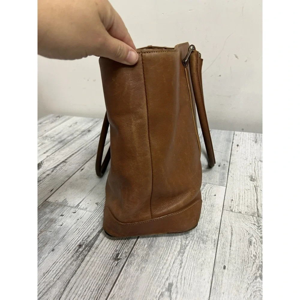 Vintage Coach Hampton Brown Leather Tote Bag 7515 Needs Restoring